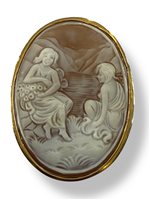 Spilla Mandile 1922 Donna Cammei antichi in Oro Conchiglia 1MSPC4 - 1MSPC4